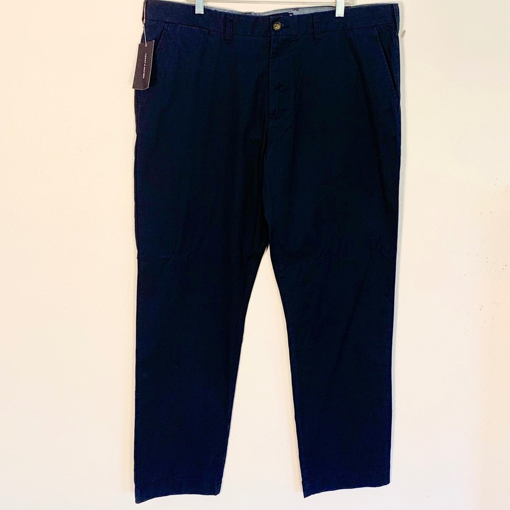 Tommy Hilfiger 40x32 Chino Pants Navy Tailored Fit NEW w tags (NWT) Mens 78C5757